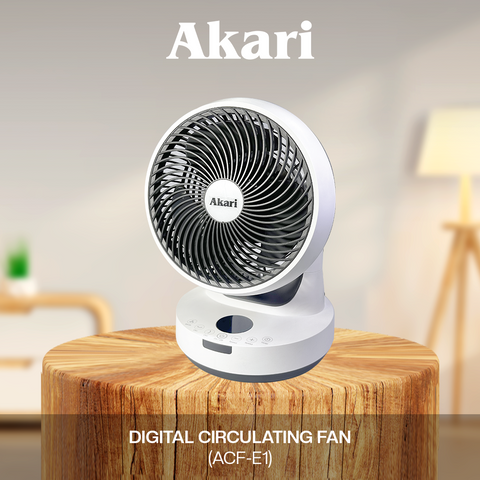 Akari Digital Circulating Fan (ACF-E1) with Free Akari Rechargeable LuSCENT Fan (ARF-134)