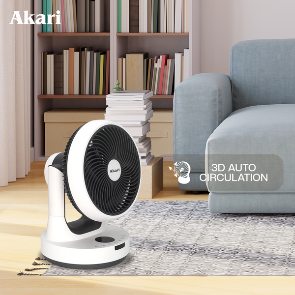 Akari Digital Circulating Fan (ACF-E1) with Free Akari Rechargeable LuSCENT Fan (ARF-134)