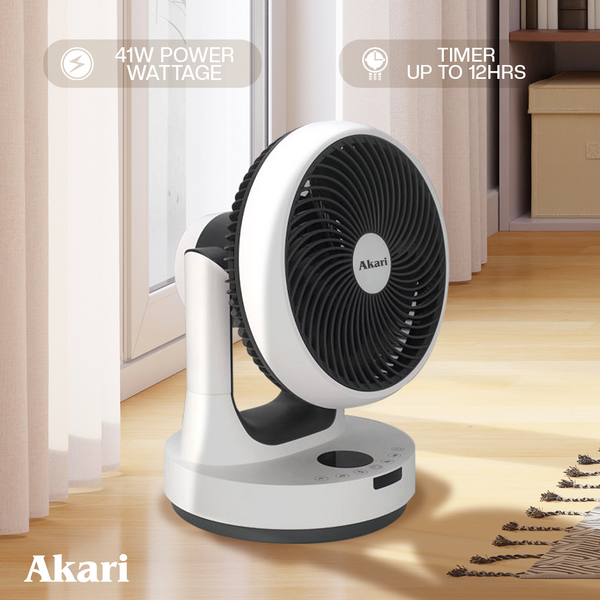 Akari Digital Circulating Fan (ACF-E1) with Free Akari Rechargeable LuSCENT Fan (ARF-134)