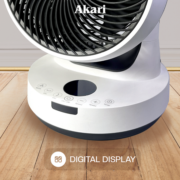 Akari Digital Circulating Fan (ACF-E1) with Free Akari Rechargeable LuSCENT Fan (ARF-134)