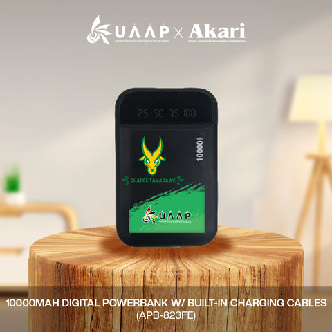 AKARI X UAAP [ FEU ]  10000mAh Digital Powerbank with built-in charging Cables