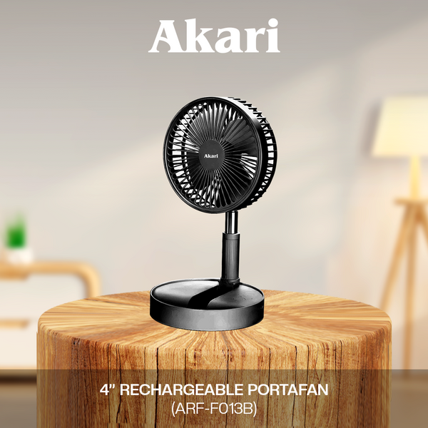 Akari 4" Rechargeable Portafan (ARF-F013)