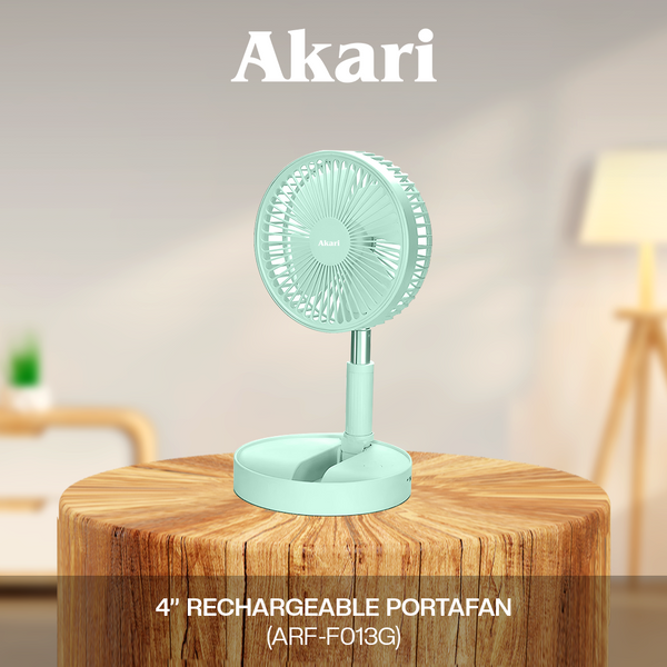 Akari 4" Rechargeable Portafan (ARF-F013)