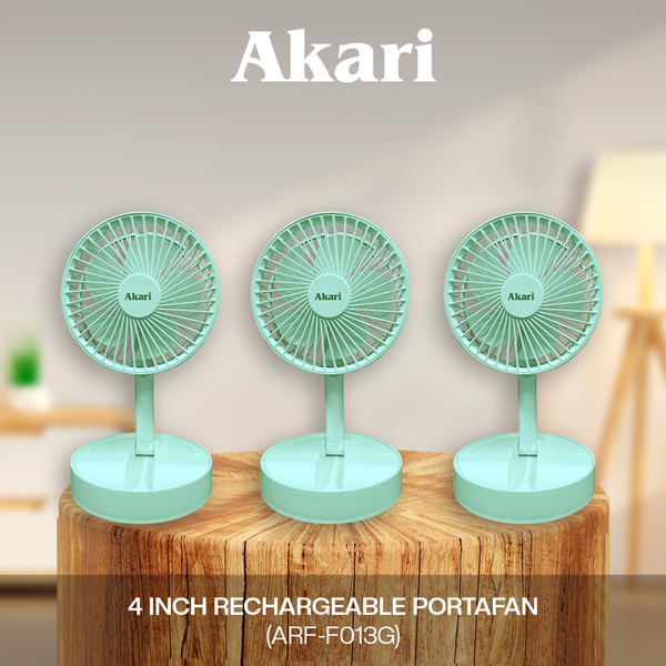 Akari TRIO BUNDLE: 4" RECHARGEABLE  PORTAFAN ( ARF-F013 )