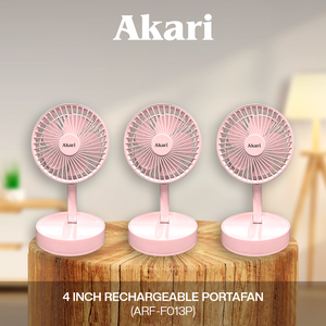 Akari TRIO BUNDLE: 4" RECHARGEABLE  PORTAFAN ( ARF-F013 )