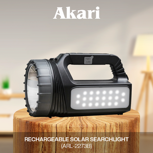 AKARI Solar Searchlight w/Lantern Black 6500K 5Vdc ( ARL-2273 )