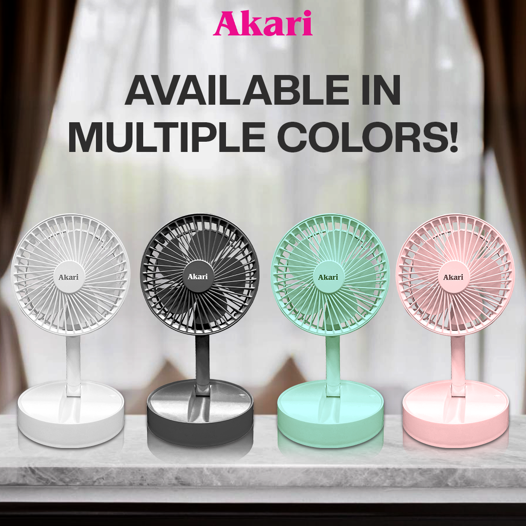 AkariXBini :  B1T1 4" Rechargeable Portafan (ARF-F013) (#1BLOOMING FANS)