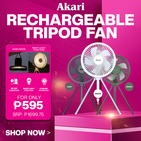 Akari Rechargeable Tripod Fan (ARF-139)