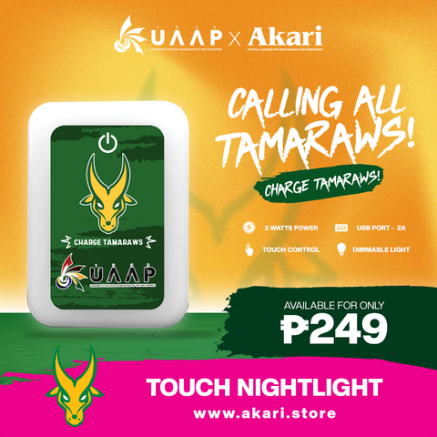 AKARI X UAAP [ FEU ] Touch Night Light USB Adaptor Tricolor and Dimmable