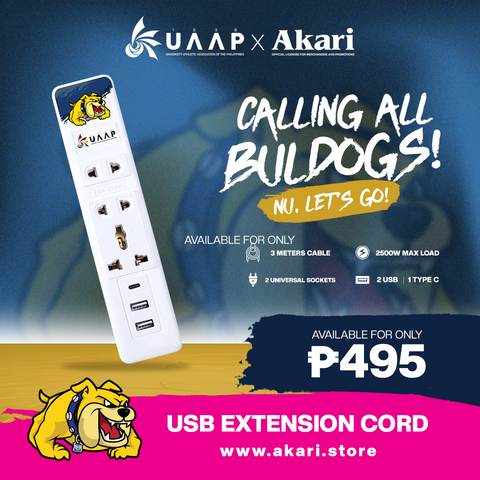 Akari X UAAP [ NU  ]3 Gang Extension Cord with Surge Protection ( AEC-F803 NU )