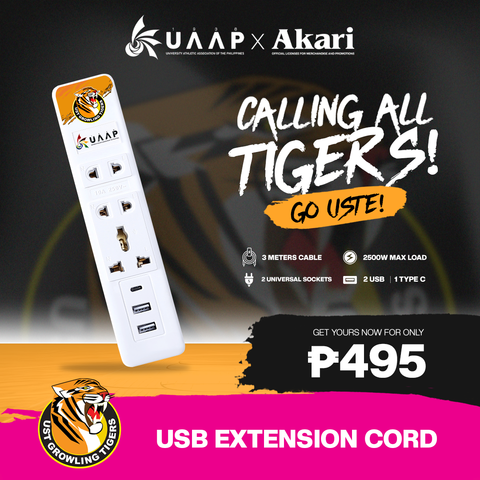 Akari X UAAP [ UST ]3 Gang Extension Cord with Surge Protection ( AEC-F803 ST)