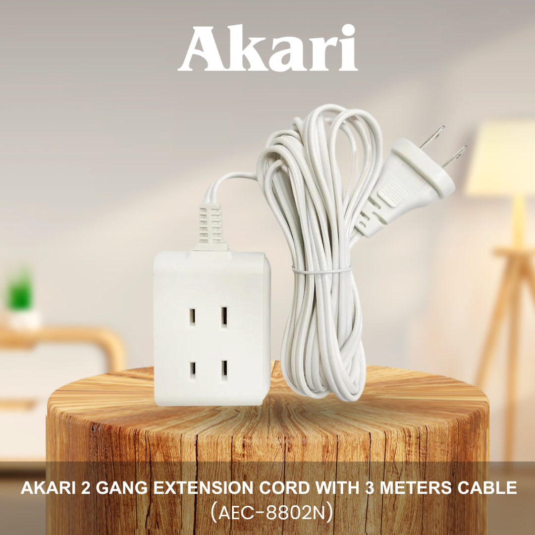 Akari 2 Gang Extension Cord with 3 Meters Cable (AEC-8802N)